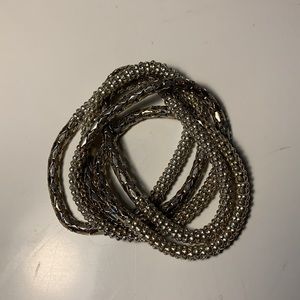 BOGO - ALL JEWELRY stackable dual tone bracelets (set of 5)